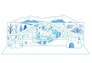 旭川冬まつり、ポケモンが主役　大雪像に「ロコン」