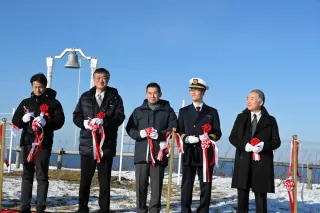 能取岬に「願いを叶える鐘」　網走市観光協など通年集客へ新設　ホタテ貝の絵馬販売