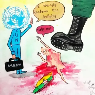 ミャンマー軍政に漫画で抵抗　札幌の出版社が1こま作品集＜SDGs　持続可能な未来へ＞
