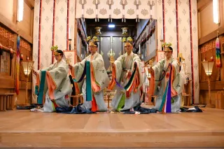 女子小中学生が９年連続で舞手にー和寒神社の稚児舞　少子化の中で守る７０年の伝統