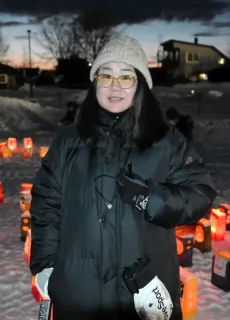 ＜湧別＞紙袋ランタン　冬の風物詩に　篠原孔子さん（53）