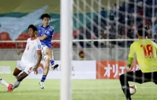 日本、ミャンマーに5―0　W杯予選中村、小川2得点