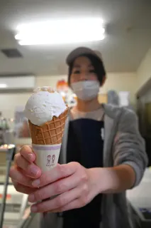 町産ブランド米「うりゅう米」を使ったアイスクリーム「雨竜米あいす」