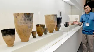 1万年前の土器片も　江別で「縄文文化展」