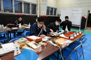 津波想定し初動対応訓練　北海道警察釧路方面本部など、情報収集の流れ確認