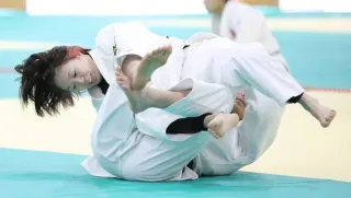 柔道GS東京大会へ合宿公開　優勝目指す玉置桃(岩光陵中出)　「練習しっかり積めた」と手応え