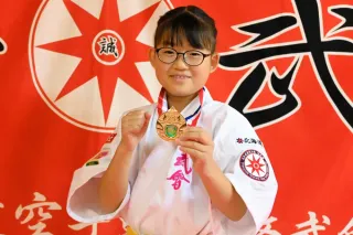 ＜室蘭＞旭ケ丘小５年の中田さん、空手全国へ　「勝ち進みたい」