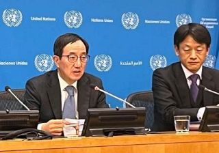「核兵器なき世界を目指す」　安保理議長の山崎大使が会見