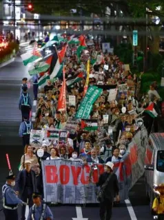 ガザ戦闘2年、各地で集会　「今すぐ停戦を」と訴え