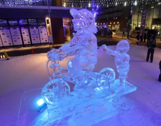旭川・氷彫刻世界大会　愛知の杉本さん最優秀賞