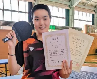 ＜雄武＞全道卓球3位「高体連も結果を」　雄武高1年・小野さん意欲