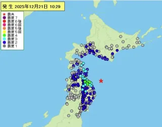 函館で震度3　震源地は青森県東方沖
