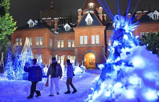 北海道庁赤れんが　イルミネーションで彩る　リニューアル後初